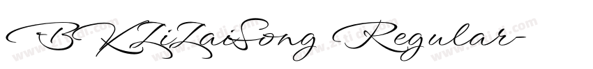 BKZiZaiSong Regular字体转换 BKZiZaiSong Regular字体转换